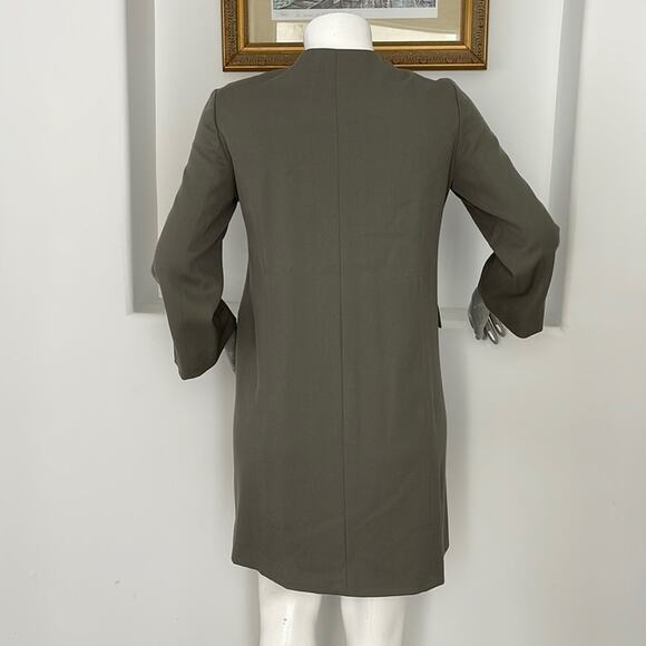 HACHE GRAY DRESS/COAT VIRGIN-WOOL MADE IN ITALY IT 46 - Picture 4 of 14